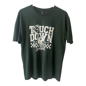 Touchdown Season Forest Green T Shirt Size L Women NWT
